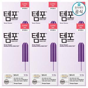 템포 탐폰 슈퍼 10개입 6팩 (총60개)