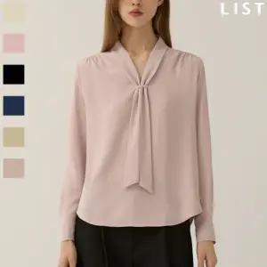 [리스트](대구신세계) 데일리 셔링 타이넥 블라우스