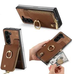 [테일즈몰]갤럭시Z 폴드7 케이스/F966 사피아노 지퍼 링 지갑 케이스