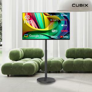 무빙큐빅스 블랙에디션 43인치 FHD 삼탠바이미 X1시리즈 셋트 이동식 스마트TV 삼텐바이미 중소바이미
