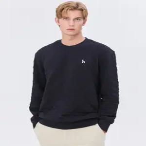 헤지스 남성 24FW [스테디셀러] 네이비 체크 면혼방 긴팔티셔츠 WHTS4D386N3