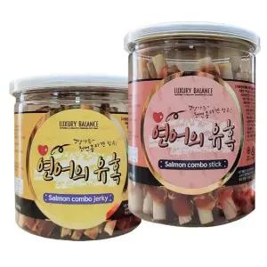 연어의 유혹 져키 스틱 2종 콤보 강아지 애견 간식 (WFGELAC)