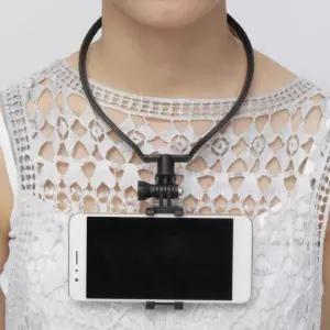 스마트폰 셀프 영상 마운트 촬영 넥 거치대 목걸이 모노포드 스트랩 카메라 휴대폰 바디캠 액세서리 핸드폰