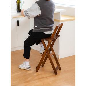 홈바 체어 접이식 스탠드 주방 스툴 등받이 접이식바의자 원목
