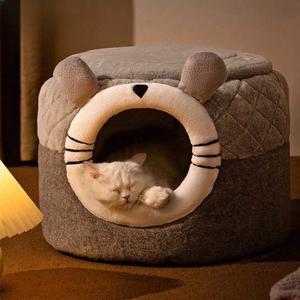 겨울용 따뜻한 고양이 숨숨집 고양이집 스크래쳐 매트