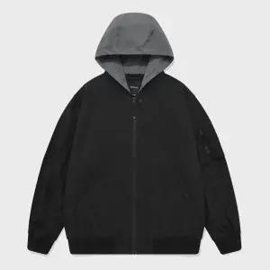 (국내출고) 커버낫 후디 레이어드 MA 1 항공 점퍼 자켓 블랙