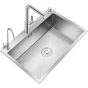 스텐 싱크볼 600 사각볼 304 백조 기초 씽크대 사각씽크볼 스테인레스 수도꼭지