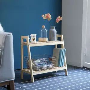 베스트리빙 마호가니 사다리형 원목 수납 스탠드 선반 화분 받침대/2단