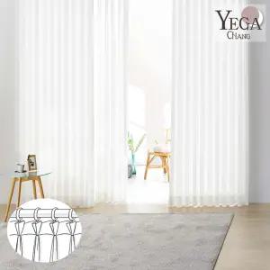[높이맞춤] 예가창 호텔식 차르르 형상기억(주름유지) 2배 나비주름 쉬폰커튼 2장 구성