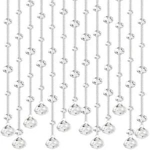 크리스탈 커튼 투명 럭셔리 침실 식사 가림막 파티션 장식