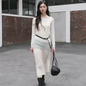 WOMAN 울 시스루 레이어드 원피스 [3COL] / WBE3L15501