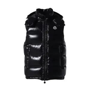 25FW 몽클레어 남성 보머스 후드 다운 패딩 조끼 블랙 1A00116 68950 999