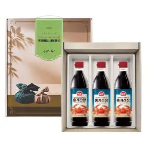 홍게간장500mlx3종 오일세트 식용유세트 카놀라유 해바라기유 추석 명절 설선물