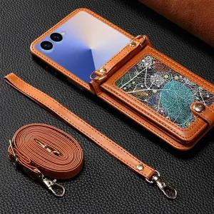 갤럭시Z플립7 제트 지 힌지보호 카드수납 지갑 목걸이 손목스트랩 줄 가죽