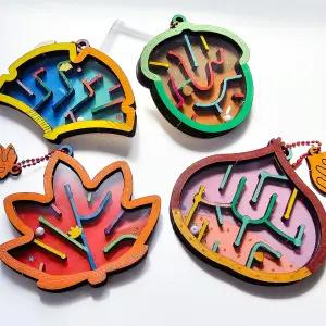 가을 낙엽 열매 나무 미로 만들기 / 미술활동 미술놀이 가을단풍 열매 계절만들기