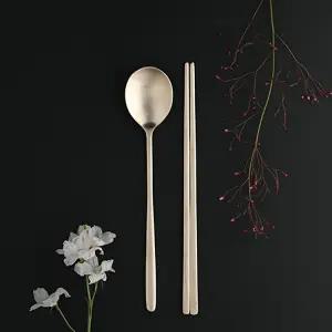 화담 방짜 유기 명인수저(2p)_각인및선물포장가능