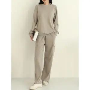 [시크루즈]래론 무지 맨투맨 + 카고 밴딩 팬츠 세트 BDOP043_P405057011