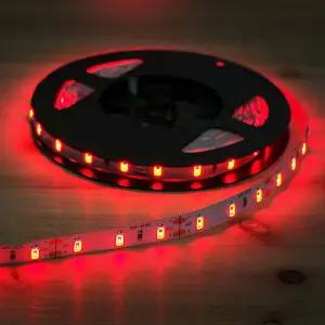 Coms LED 컬러모듈 슬림형 줄/띠형 DC전원 5M 레드