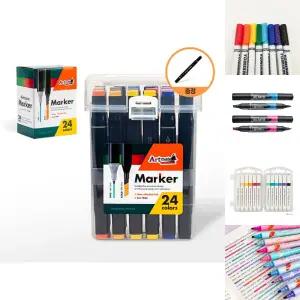 아트메이트 마카 트윈 마카 24색/드로잉/마카펜/유리/수채화펜/컬러/마커/세트/칼라/마커펜/수채화/미술