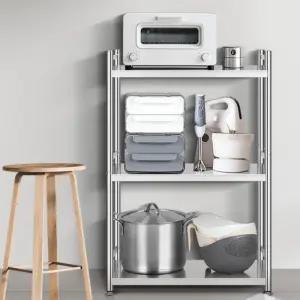 가져유 주방 다용도실 올스텐 선반 3단 수납선반 업소용 정리대 스탠다이 베란다 수납렉 팬트리