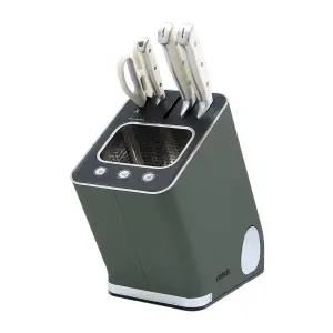 [쿠진본사] 나이프케어 시즌2 살균건조기 칼갈이 + 칼세트 (딥그린)