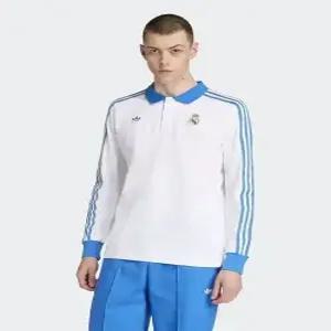 아디다스 adidas 레알 마드리드 테라스 아이콘 롱 슬리브 폴로 셔츠 - 화이트블루 JN3065