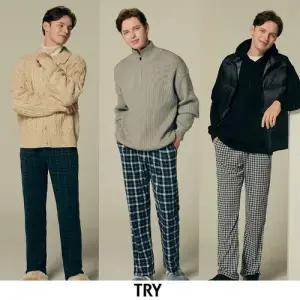 [TRY]  남성 기모 파자마 팬츠  3종)_638058