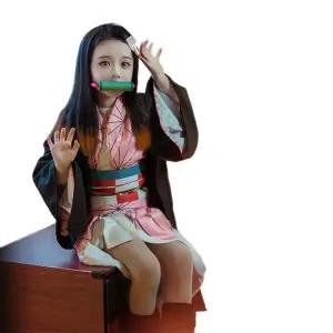 귀멸의칼날 네즈코 어린이 코스튬 코스프레 할로윈