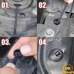 30-1set 나일론 케이블 타이 버클 자동 고정 장치 나사 교체 펜더 트렁크 엔진 가드 패널 와이어 관리 도구