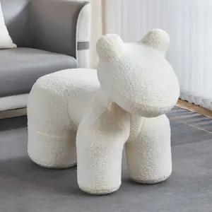 램스울 포니체어 인테리어 의자 화이트 조랑말 양털