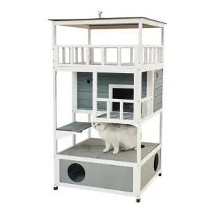 실외 캣타워 야외 고양이집 정원 초대형 방수 고양이