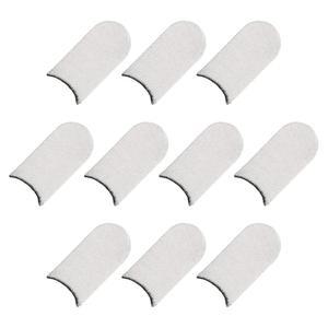 메카닉시티 모바일 게이밍 핑거 슬리브 컨트롤러 장갑 흰색/검정, 유리-은 섬유 땀 방지, 휴대폰 게임용, 12팩