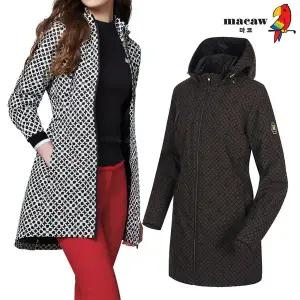 [마코](여성)패턴 프린트 후드 트렌치 점퍼_MMW3CT11