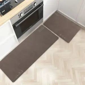 고품질 비타리토 소프트 규조토 발매트 2종세트 브라운 욕실발매트 부엌매트 소프트규조토발매트 (WFJUQ2Q)