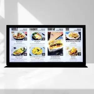 국산 개폐식 하단 받침 테이블형 LED 라이트패널 80x40cm 식당 워크숍 입구간판