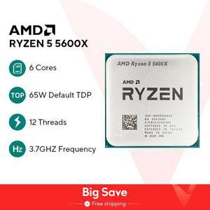 AMD 라이젠 5 5600X, 3.7 GHz, 6 코어, 12 스레드, CPU 7NM, 65W, L3 = 32M, 100 000000065 소켓 AM4, R5 5