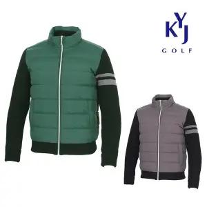 [김영주골프] 겨울 니트 패딩자켓 필드룩 스윙 남성 골프 다운 패딩점퍼 DPWMJP31