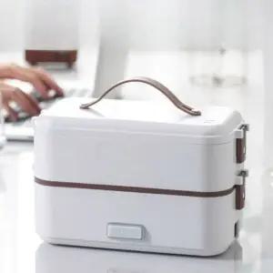 THANKO 전기밥솥 미니밥솥 12V 휴대용 화이트 1인용 자취생