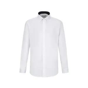 [하프클럽/듀퐁셔츠]스트레치 배색 755 컴포터블 셔츠 화이트 SE4FM22LS755SWH