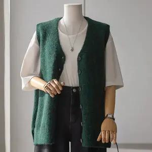 (안나앤플러스) A. 포비즈 버튼 울 베스트[베스트C1024H02] 빅사이즈