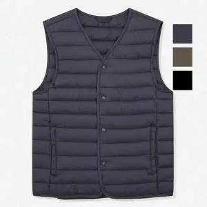 뱅뱅 동백01 공용 브이넥 경량 패딩조끼 NEY624