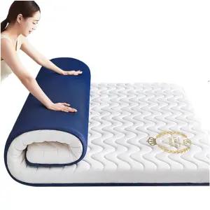 라텍스 매트리스 토퍼 컴포트 탄탄한 손님용 블루 쿠션 얇은