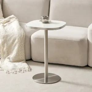 이리스 둥근사각 사이드 실버 테이블 침대 소파 협탁 카페 티테이블 업소용 미드센츄리 400