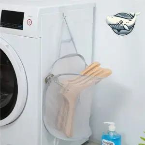 주방 정리 이동식 메쉬 바구니 세탁 햄퍼 빨래수거함 빨래보관함 런드리백 빨래분리함