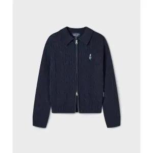 후아유 WHO.A.U Steve Crop Cable Zip-up Cardigan WHCKF3821F 199652