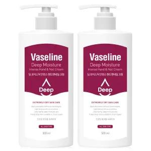 바세린 딥 모이스처 핸드크림 500ml 2개 핸드로션 향좋은 고보습