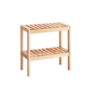 아이엘 브릴 원목 나무 선반 주방 현관 벤치 500 2단 BNS