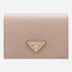 5F 1MV021 QHH F0236 사피아노 트라이앵글 로고 반지갑 베이지 핑크