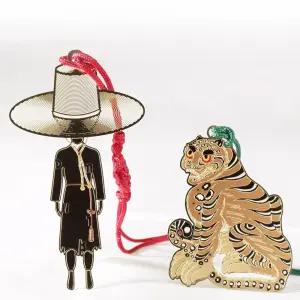 케데헌 굿즈 호랑이 책갈피 더피 한국 전통 기념품 케이팝데몬헌터스 한국 전통 금속 북마크 외국인 선물 기념품 용품 학생 유학생 판촉물 외국 친구 인사동 선물용 상품