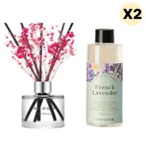 코코도르 로즈퍼퓸 라벤더 데코 디퓨저 + 리필 X2